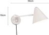 LED Wandleuchte mit Stecker, Schalter und Schwenkarm, Hellgrau, Höhe 16cm Bild 3