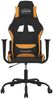 Gamingstuhl Drehbar Schwarz und Dunkelgelb Stoff Bild 3