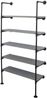 Standregal HWC-C45, Wohnregal Bücherregal Ablageregal, Industriedesign Holz Metall, 165x80x28cm ~ grau Bild 4