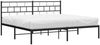 vidaXL Bettgestell mit Kopfteil Metall Schwarz 180x200 cm 355663 Bild 3