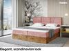 MEBLINI Boxspringbett LOFTY 2 180x220 cm mit Bettkasten - H4/Rosa Samt Polsterbett - Doppelbett mit Topper & Taschenfederkern-Matratze Bild 3