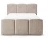 GRAINGOLD Campi Doppelbett 160x200, Boxspringbett mit zwei Bettkästen, mit Kopfteil, Velour-Stoff, Beige Bild 4