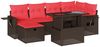 vidaXL 7-teiliges Gartensofa-Set mit Kissen, braun, Polyrattan 3274984 Bild 2