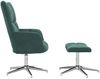 vidaXL Relaxsessel mit Hocker Dunkelgrün Samt [328130] Bild 4