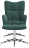 vidaXL Relaxsessel mit Hocker Dunkelgrün Samt [328130] Bild 3
