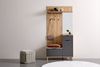 Carryhome 'NORDIC' Garderoben-Set, Holznachbildung Graphit, 103 x 202 x 40 cm, mit Spiegel und Schublade Bild 3