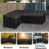 Sunicol Gartenmöbel-Schutzhülle L-Form Wasserdicht Oxford Gewebe Abdeckung Gartenmöbel Schutzhülle, Outdoor Couch Ecklounge Abdeckung Loungemöbel Bild 3