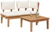vidaXL Gartenbank und Tischset 2 pcs Creme und Braun Massivholz Teak 42006397 Bild 3