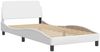 vidaXL Bett mit Matratze "Hvar" Weiß 100x200 cm Kunstleder 3208704 Bild 4