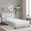 vidaXL Bett mit Matratze "Hvar" Weiß 100x200 cm Kunstleder 3208704 Bild 3