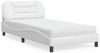 vidaXL Bett mit Matratze "Hvar" Weiß 100x200 cm Kunstleder 3208704 Bild 1