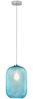 LED Pendelleuchte einflammig Kristall Glasschirm in Blau, Ø 20cm Bild 2