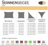 CelinaSun Sonnensegel inkl Befestigungsseile Premium HDPE wetterbeständig atmungsaktiv Quadrat 2x2 m Streifen hellgrau weiß Bild 3