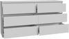 FORTE Chelsea Kommode, Holzwerkstoff, Weiß, 154 x 79,9 x 42,2 cm Bild 2
