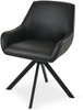 GOEURVANT 1178 Esszimmerstühle 6er-Set, 360° Drehbar, Kunstleder - Schwarz Bild 4