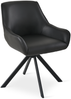 GOEURVANT 1178 Esszimmerstühle 6er-Set, 360° Drehbar, Kunstleder - Schwarz Bild 5