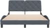 vidaXL Bettgestell ohne Matratze Dunkelgrau 140x200 cm Samt 3207924 Bild 5