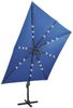 Sonnenschirm | Ampelschirm mit LED-Beleuchtung 300 cm Azurblau Bild 4