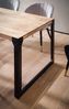 FineBuy Esstisch rechteckig Akazie Massivholz – Esszimmertisch im Industrial Design mit Metallgestell, Holz Küchentisch massiv Bild 5
