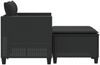 vidaXL Gartensofa 2-Sitzer mit Hockern Schwarz Poly Rattan 365791 Bild 5