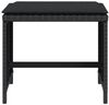 vidaXL Gartenhocker mit Kissen 4 Stk. Schwarz 41x41x36 cm Poly Rattan 365042 Bild 5