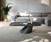Couchtisch Edge Boot 140x80 cm Keramik Laminam® Noir Desir Braun Conis Metall Schwarz Bild 1