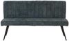 Sitzbank HWC-K16, Esszimmerbank Bank Polsterbank, Rückenlehne Stoff/Textil Chenille Metall 160cm ~ blau-grün Bild 5