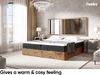 MEBLINI Boxspringbett LOFTY BOX 160x200 cm mit Bettkasten - H3/Schwarz Samt Polsterbett - Doppelbett mit Topper & Taschenfederkern-Matratze Bild 4