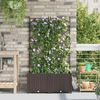 vidaXL Garten-Pflanzgefäß 2 pcs Braun 80 x 40 x 142 cm Kunststoff 42002828 Bild 3