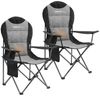 HOMECALL Campingstuhl Hochlehner 110cm mit Lendenwirbelstütze Klappstuhl Angelstuhl Faltbar (Bis 150kg, gepolstert, faltbar, stabil, 2 St), für Camp Garten Balkon Bild 1