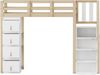 Hochbett Liegefläche 90x200 cm aus Holzmaterial mit 4 Schubladen, Regal und Sicherheitsleiter, ohne Matratze Bild 4