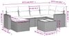 vidaXL 7-tlg. Garten-Sofagarnitur mit Kissen Beige Poly Rattan 3251605 Bild 3