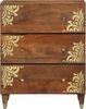 vidaXL Badezimmerschrank-Set mit Schubladen 3 pcs Honigbraun und Gold 3310146 Bild 4
