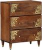vidaXL Badezimmerschrank-Set mit Schubladen 3 pcs Honigbraun und Gold 3310146 Bild 4