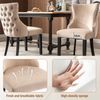 Esszimmerstuhl, Samt mit Massivholzgestell, Set aus 4, 50 x 41 x 91 cm, Beige Bild 5