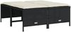 vidaXL Gartenhocker mit Kissen 4 Stk. Schwarz Poly Rattan 368362 Bild 2