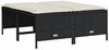 vidaXL Gartenhocker mit Kissen 4 Stk. Schwarz Poly Rattan 368362 Bild 5