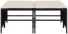 vidaXL Gartenhocker mit Kissen 4 Stk. Schwarz Poly Rattan 368362 Bild 4