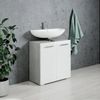 Badplaats Waschbeckenunterschrank Jupiter 60 x 30 cm Beton Grau mit Weiß - Stehender Badezimmerschrank mit 2 Türen und Montagematerial Bild 2