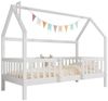 REDOM Kinderbett Hochbett, Kiefer Hausbett mit Lattenrost 90x200 cm Bild 4