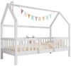 REDOM Kinderbett Hochbett, Kiefer Hausbett mit Lattenrost 90x200 cm Bild 5