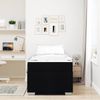 vidaXL Bettrahmen mit Matratze Schwarz 90 x 190 cm Stoff 3398253 Bild 3