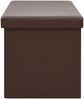 vidaXL Faltbare Sitzbank mit Stauraum Braun PVC 338798 Bild 4