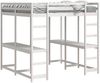 vidaXL Hochbett mit Schreibtisch & Leiter Weiß 160x200 cm Kiefernholz 3284234 Bild 4