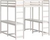 vidaXL Hochbett mit Schreibtisch & Leiter Weiß 160x200 cm Kiefernholz 3284234 Bild 3