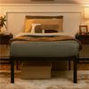 Yaheetech Bettgestell, Metallbett Modern Jugendbett mit Lattenrost, Metall Schwarz, 90 x 200 cm Bild 2