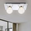 LED Deckenlampe, Chrom, Glaskugel-Design, silber, L 30 cm Bild 4