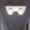 LED Deckenlampe, Chrom, Glaskugel-Design, silber, L 30 cm Bild 3