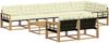 vidaXL Outdoor-Sofagarnitur 9 pcs Weiß und Creme 79 x 79 x 37 cm 3388832 Bild 2