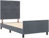 vidaXL Boxspringbett mit Kopfteil Dunkelgrau 90 x 200 cm Samt 3344916 Bild 5